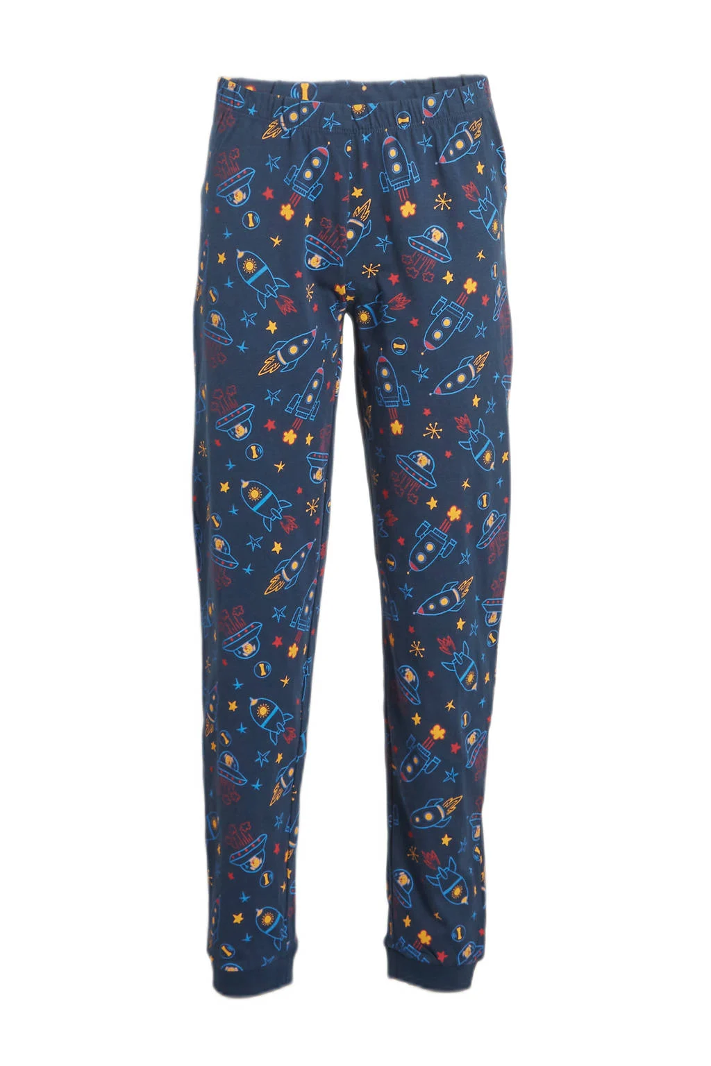 Orange Stars pyjama met all over print donkerblauw