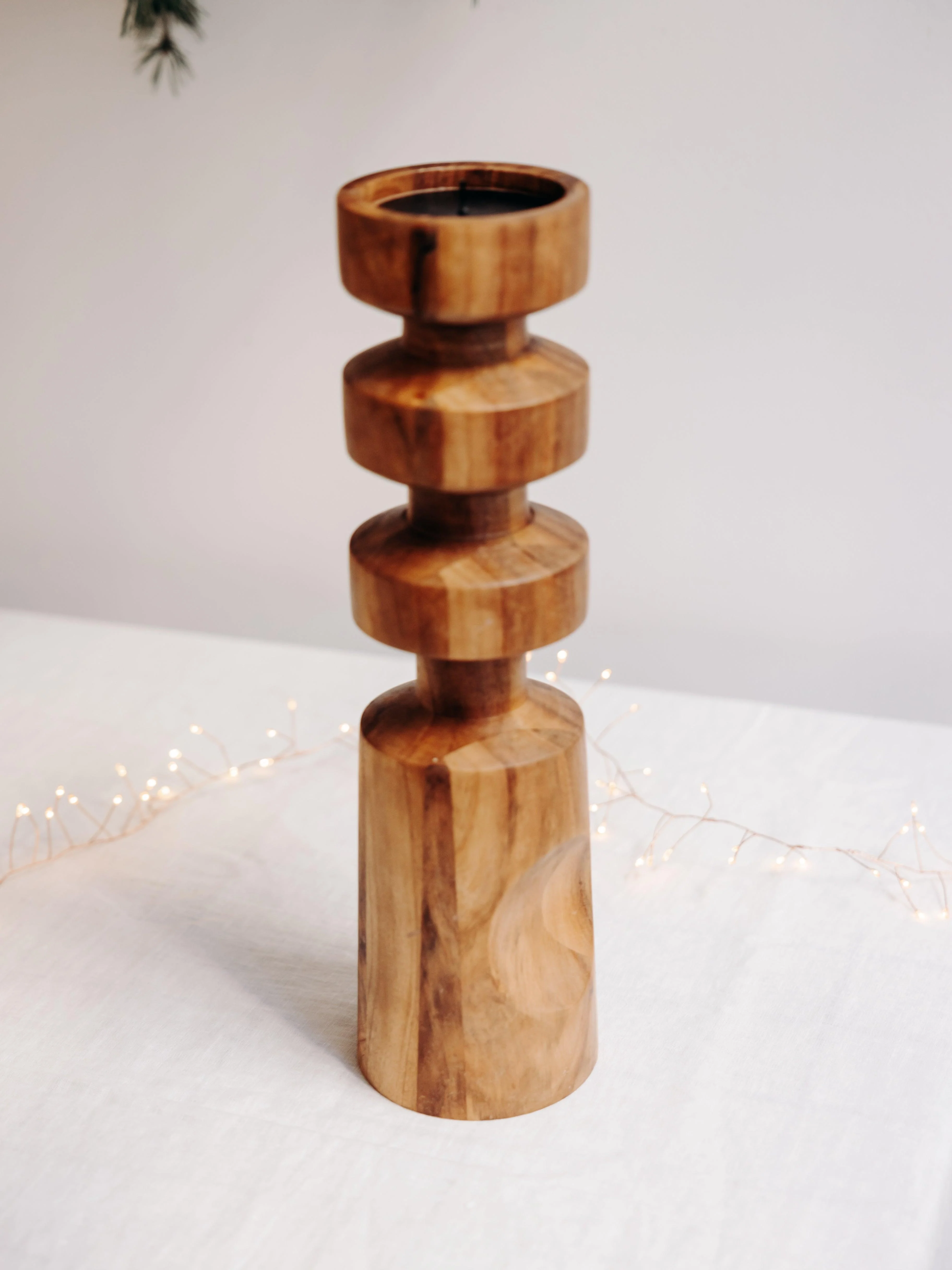SAM - Le bougeoir en bois | Beige