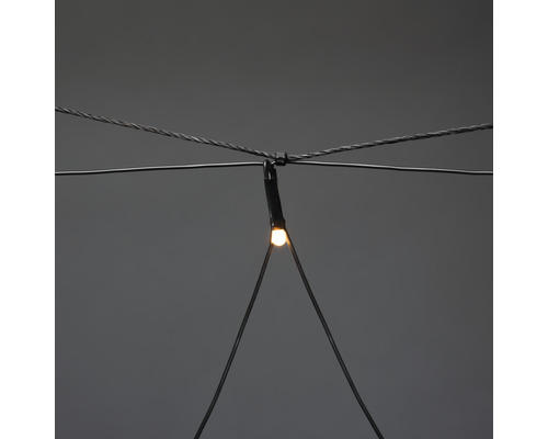 Buitenlichtgordijn Konstsmide Micro LED lichtnet 2 x 2 m + 10 m aansluitdraad 64 LED's lichtkleur amber