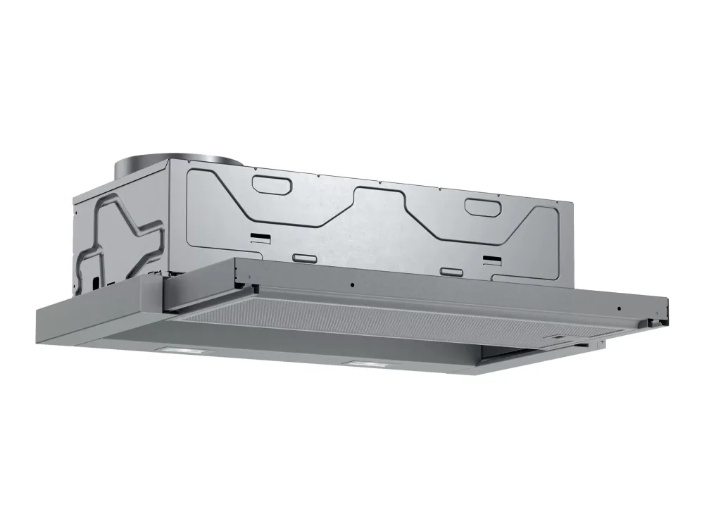 Bosch Serie | 4 DFL064A52 - Hætte - teleskopisk - Niche - bredde: 52.6 cm - dybde: 29 cm - udtrækning og recirkulation (-) - med intern motor - metalsølv