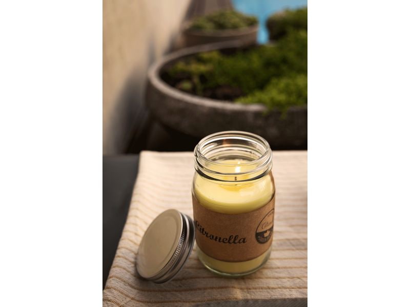 balthasar Gartenkerze Citronella Jar Gelb Anti-Mückenkerze