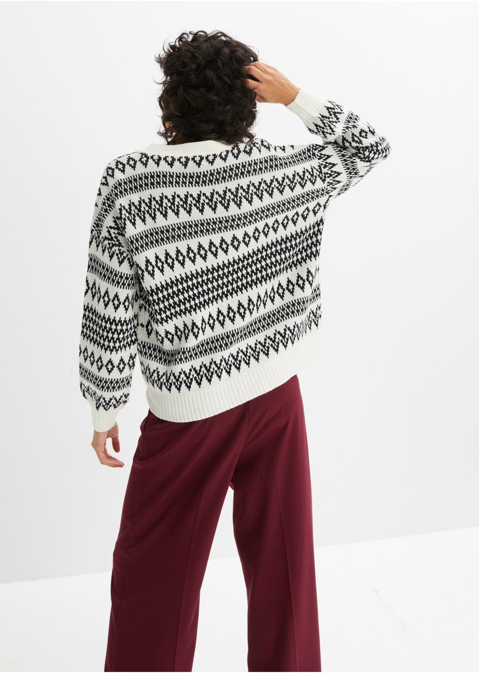Gilet norvégien en maille avec boutons