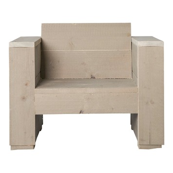 Loungestoel Marlind zand steigerhout