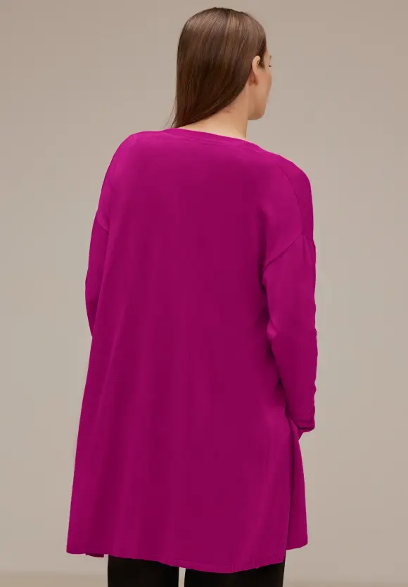 Langer Cardigan - bright cozy pink