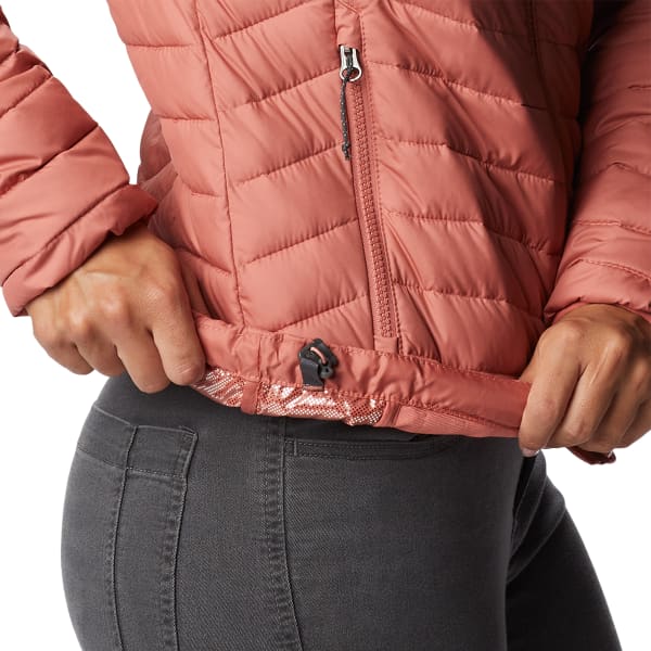 Doudoune randonnée COLUMBIA POWDER LITE HOODED JKT DARK CORAL