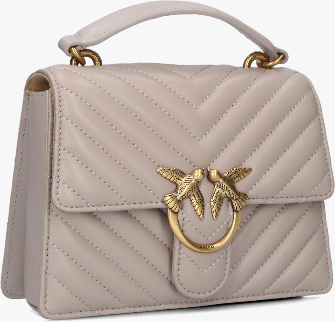 PINKO grijze pinko handtas love one top handle mini