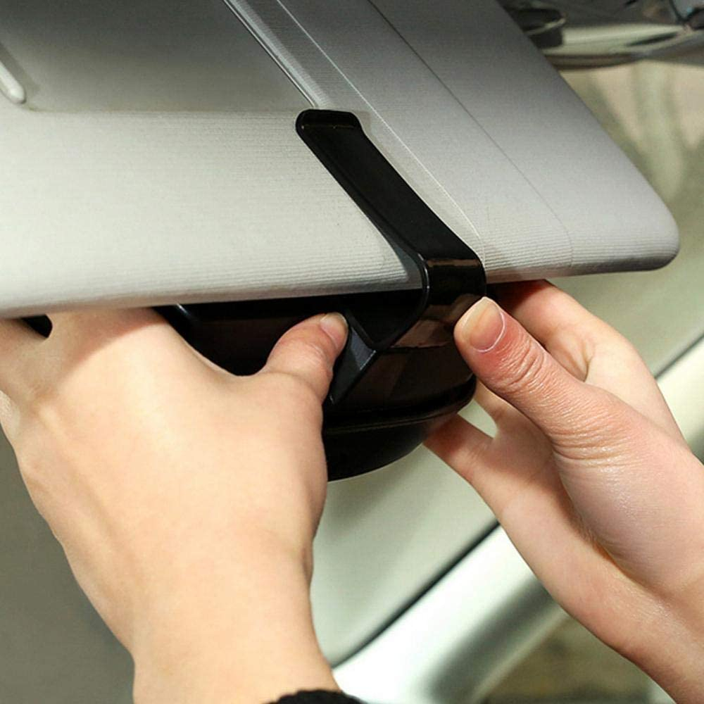 Universal Auto Organizer Sonnenblende Halter für Sonnenbrille / Münzen / Kreditkarten - Schwarz