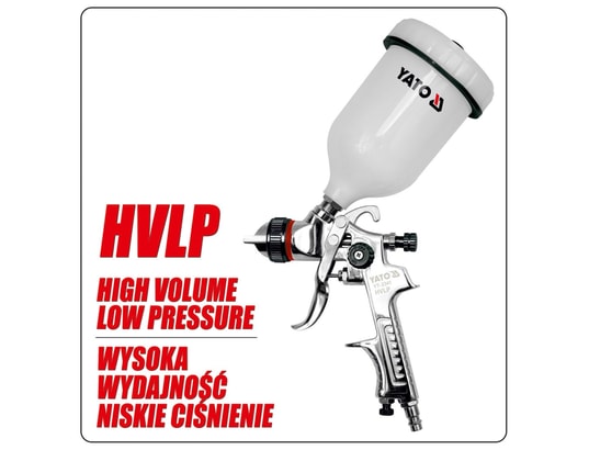 YATO - Pistolet à peinture Pistolet de pulvérisation avec réservoir 600 ml 1,5 mm