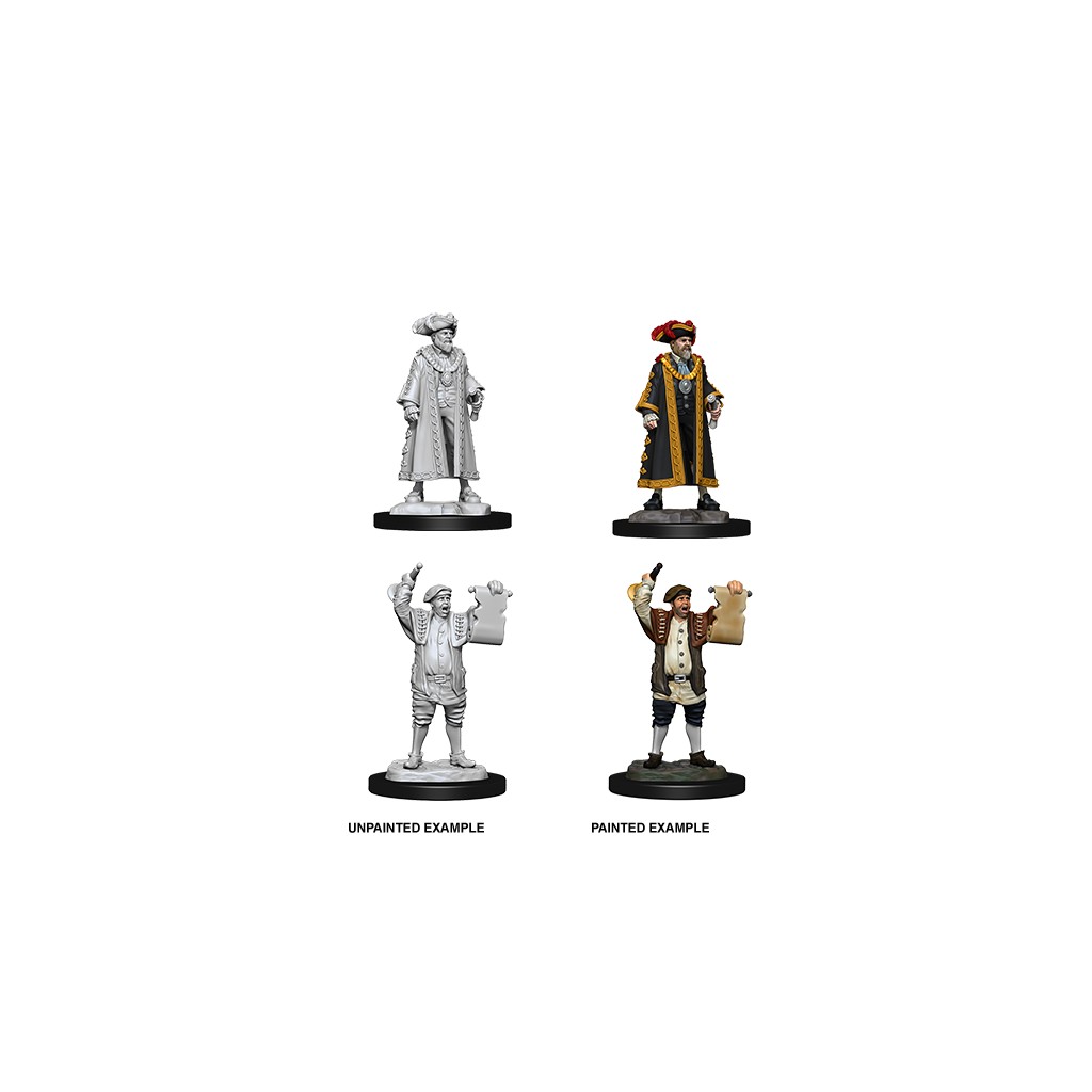 Wizkids Deep Cuts Unpainted Miniatures: Mayor & Town Crier