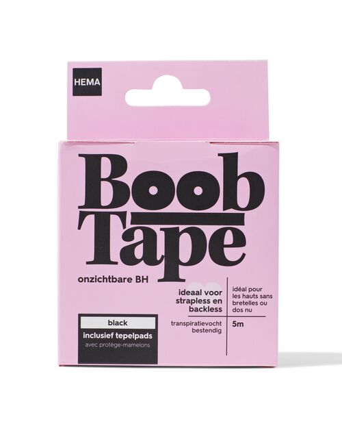 boobtape noir 5m avec coussinets pour mamelons