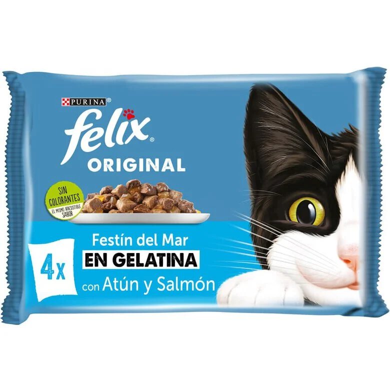 Sachês de gelatina de peixe Felix Selection para gatos - Pacote múltiplo