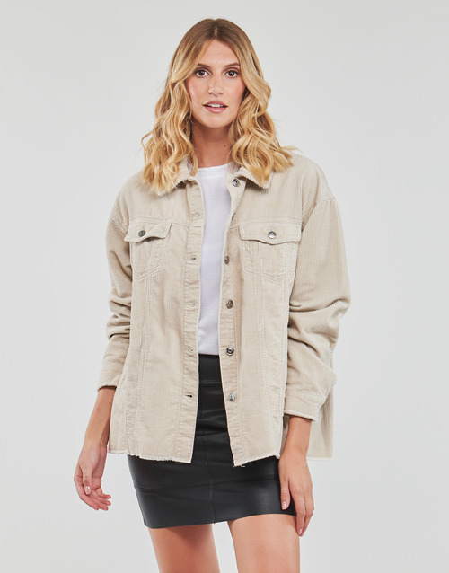 Only - ONLBITTEN CORD SHACKET PNT NOOS - Beige