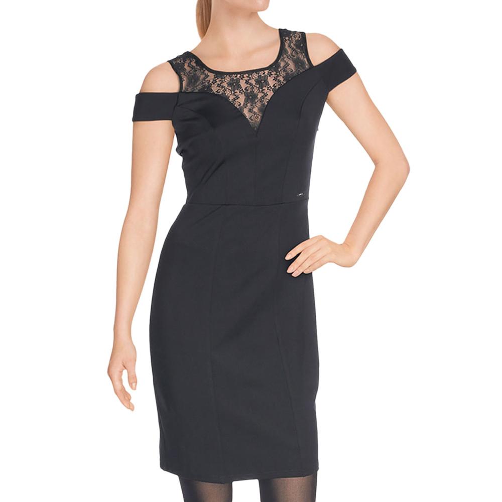 Guess Robe Noir/dentelle Femme Guess Sophia