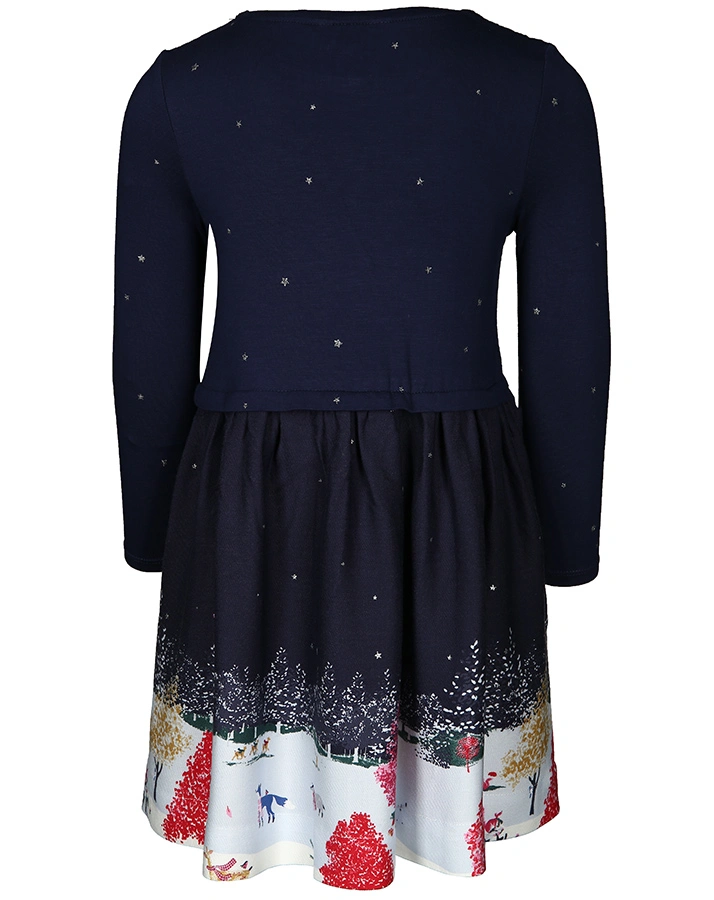 Kleid MERRIE – WILDLIFE BORDER in navy