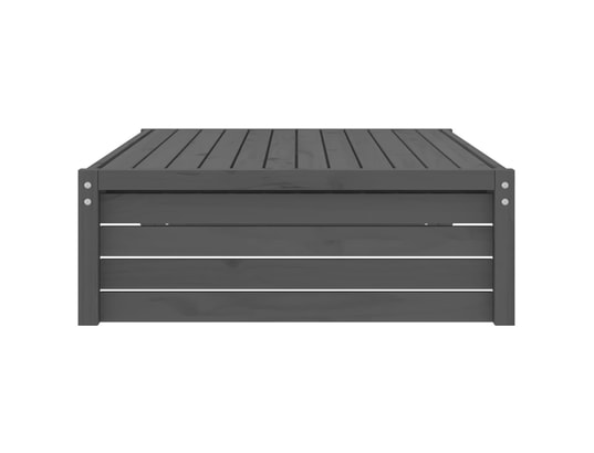 VIDAXL - Pouf Repose-pied de jardin 120x80 cm gris bois de pin massif
