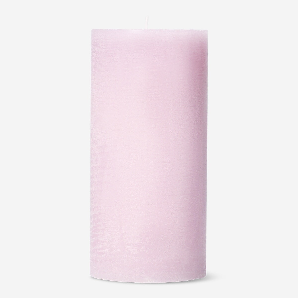 Rustikt lyserødt bloklys - 12 cm