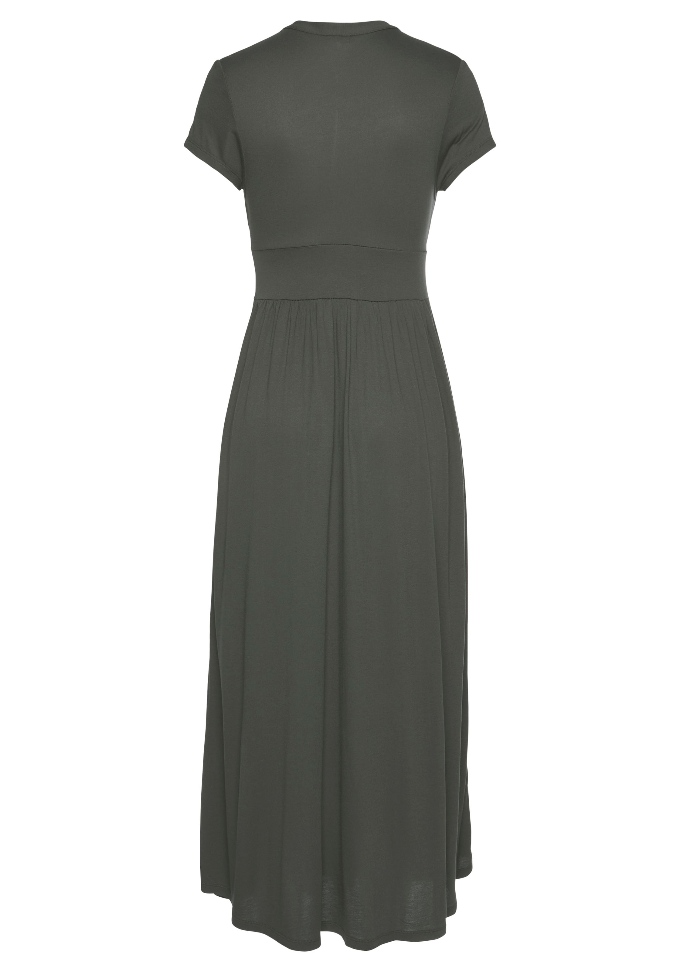 LASCANA Midikleid mit Reissverschluss am Ausschnitt, figurbetont, sportlich-elegant