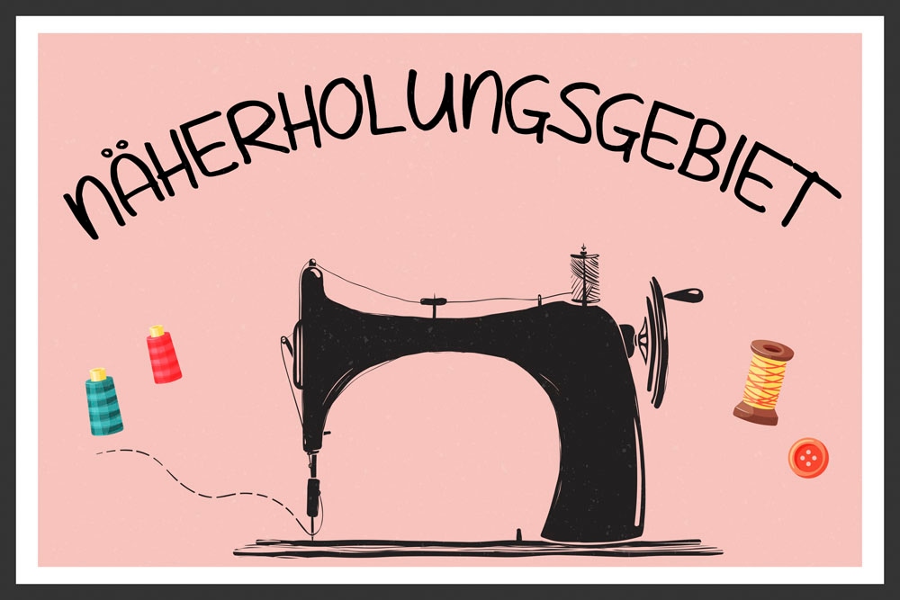 queence Metallbild »Näherholungsgebiet« Sprüche 1 Stk. tlg.