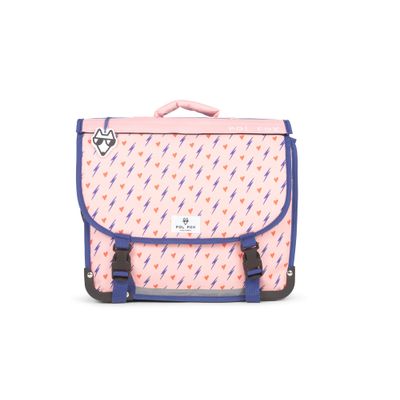 Cartable réversible Heart - 38 cm - 2 compartiments - rose - Pol Fox