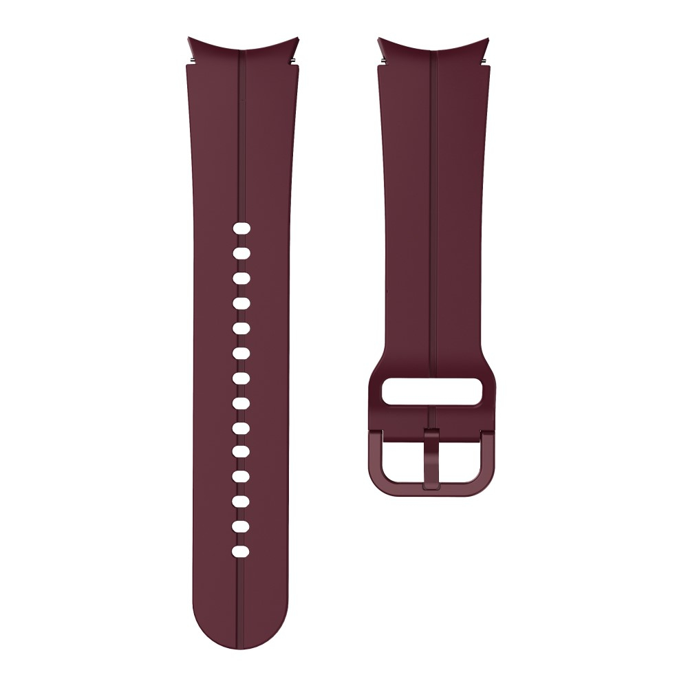 Samsung Galaxy Watch 4 Classic (46mm) Ersatz Sport Silikon Armband Split Design (Gelenkumfang: 180 - 230mm) - Weinrot