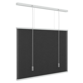 KARWEI dubbel plisségordijn verduisterend antraciet (kleurnr. 6013) 180x220 cm (bxh)