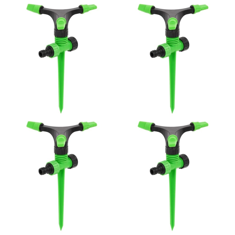 Arroseurs rotatifs 4 pcs vert et noir 16x13,5x25,5 cm abs et pp