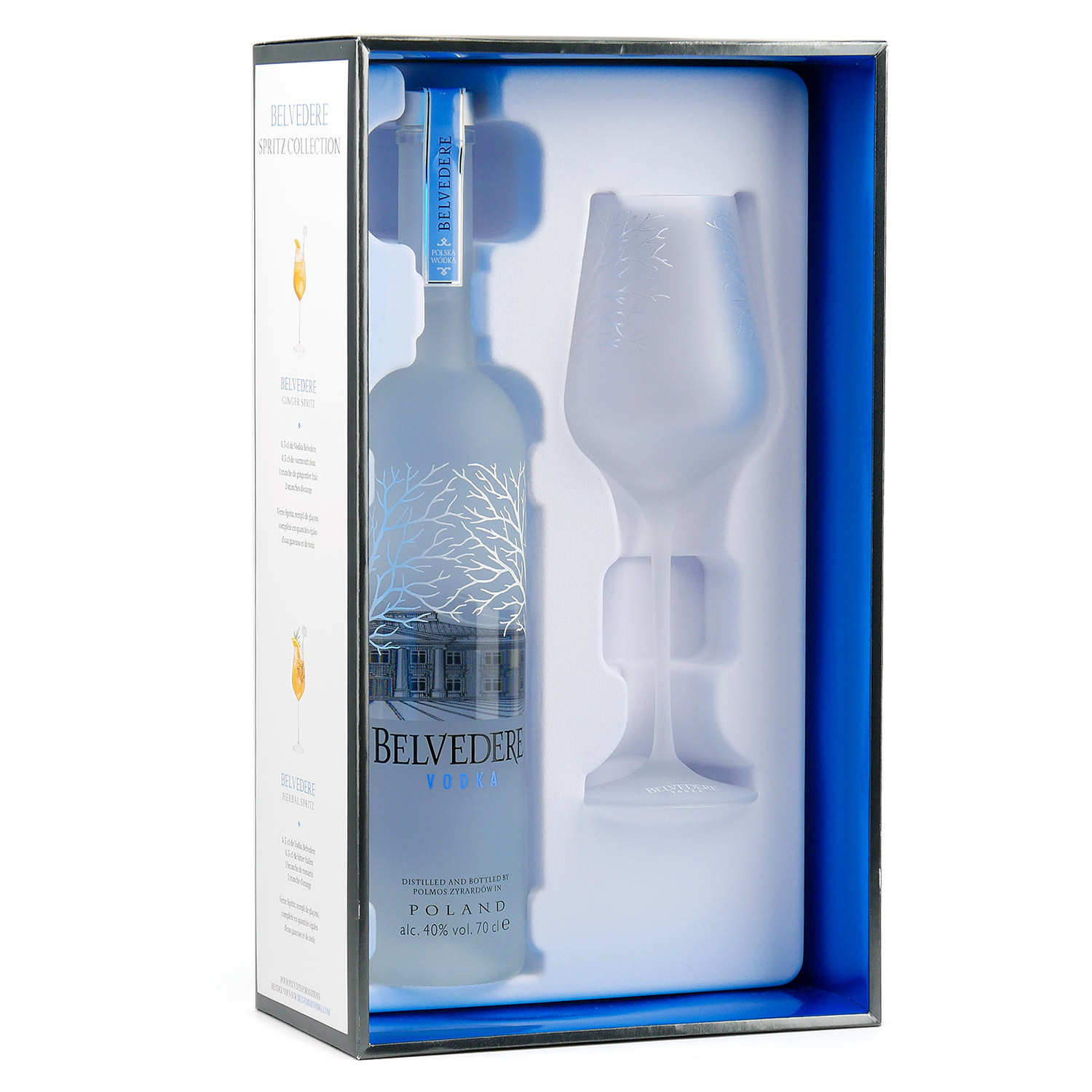 Vodka Belvedere - Coffret bouteille + 1 verre Spritz