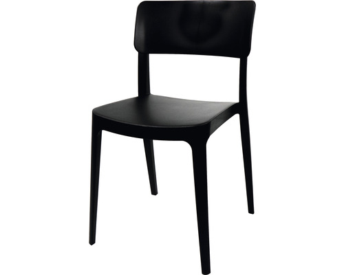 Veba Wing stapelstoel, 82 x 47 x 45 cm, kunststof, zwart