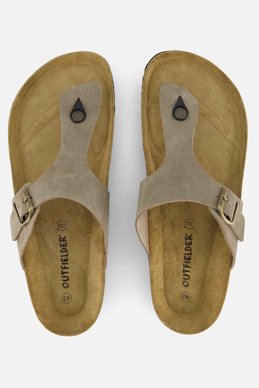 Outfielder Slippers taupe Suede