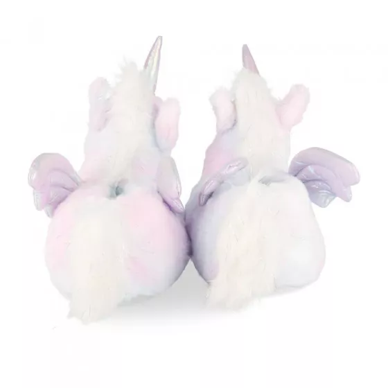 Chaussons peluche licorne MULTICOLOR LOVELY SKULL