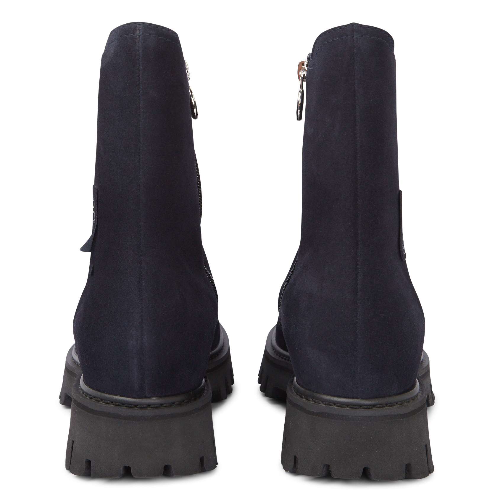 GEORGIA - Bottines en cuir velours| Bleu