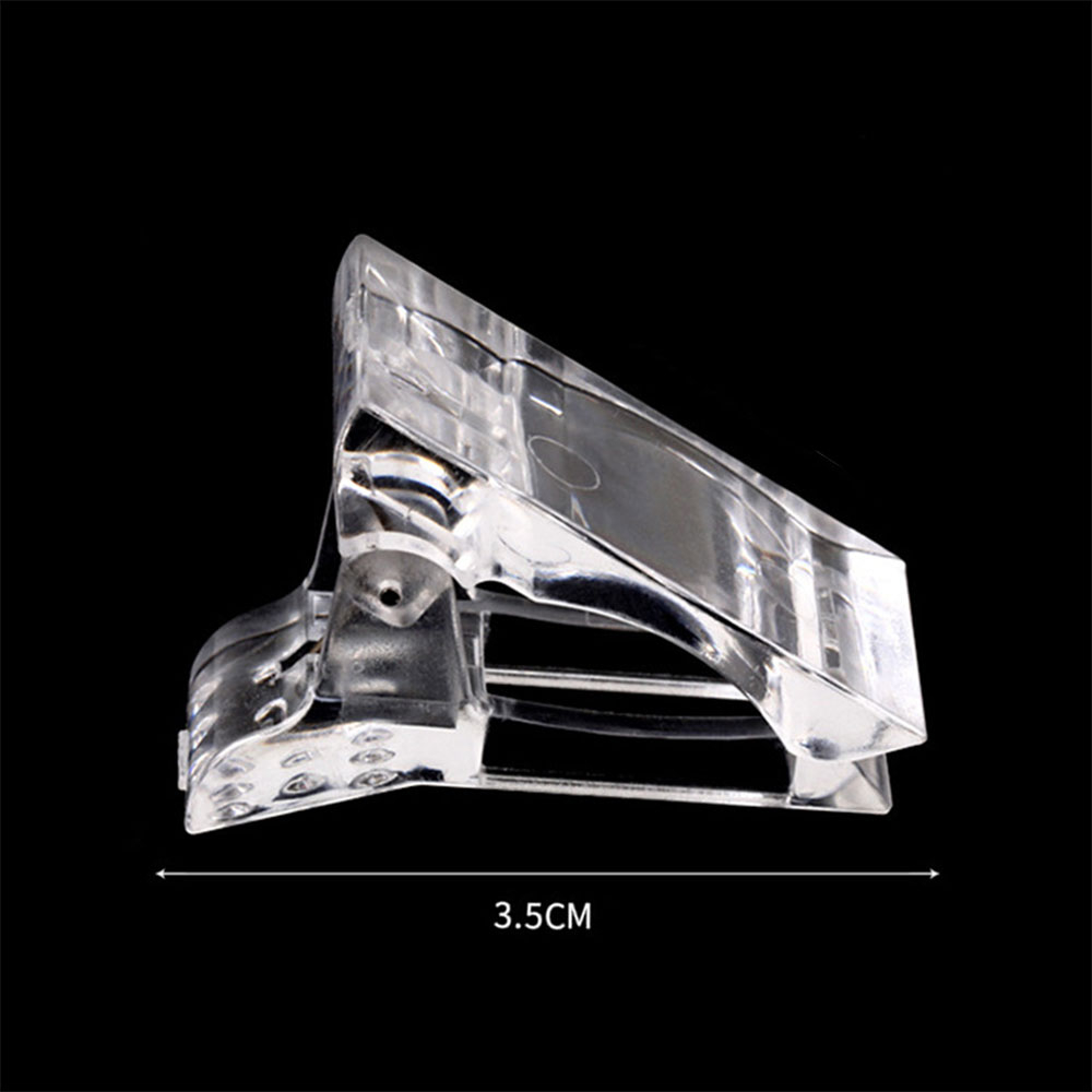 (10er Set) Acryl Fingernagel Clip Gel Nägel UV Klemmen - Transparent