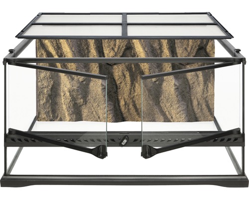 Terrarium, Paludarium Exo Terra incl. achtergrond, zonder deksel en decoratie 60 x 45 x 30 cm