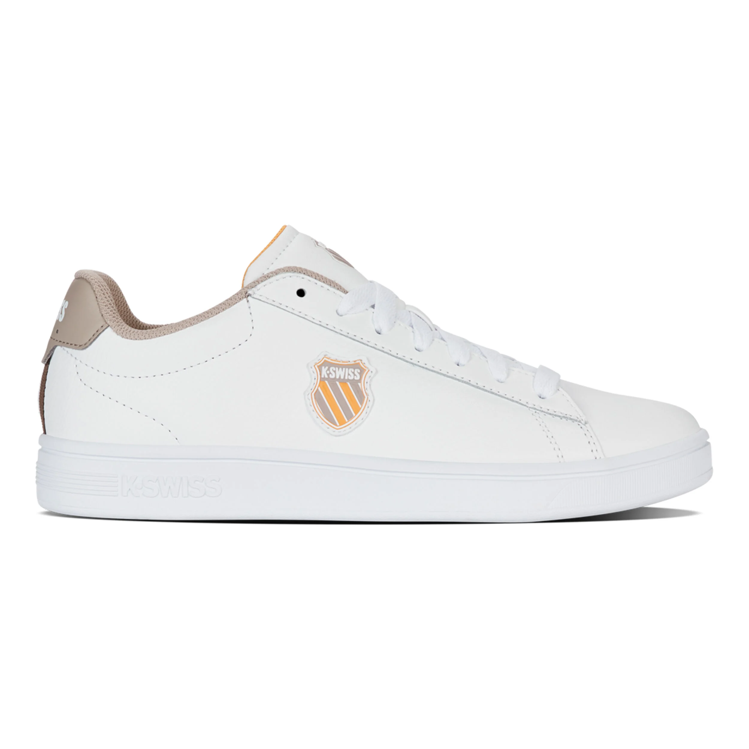 K-Swiss Court Shield II Baskets Hommes - Blanc , Marron