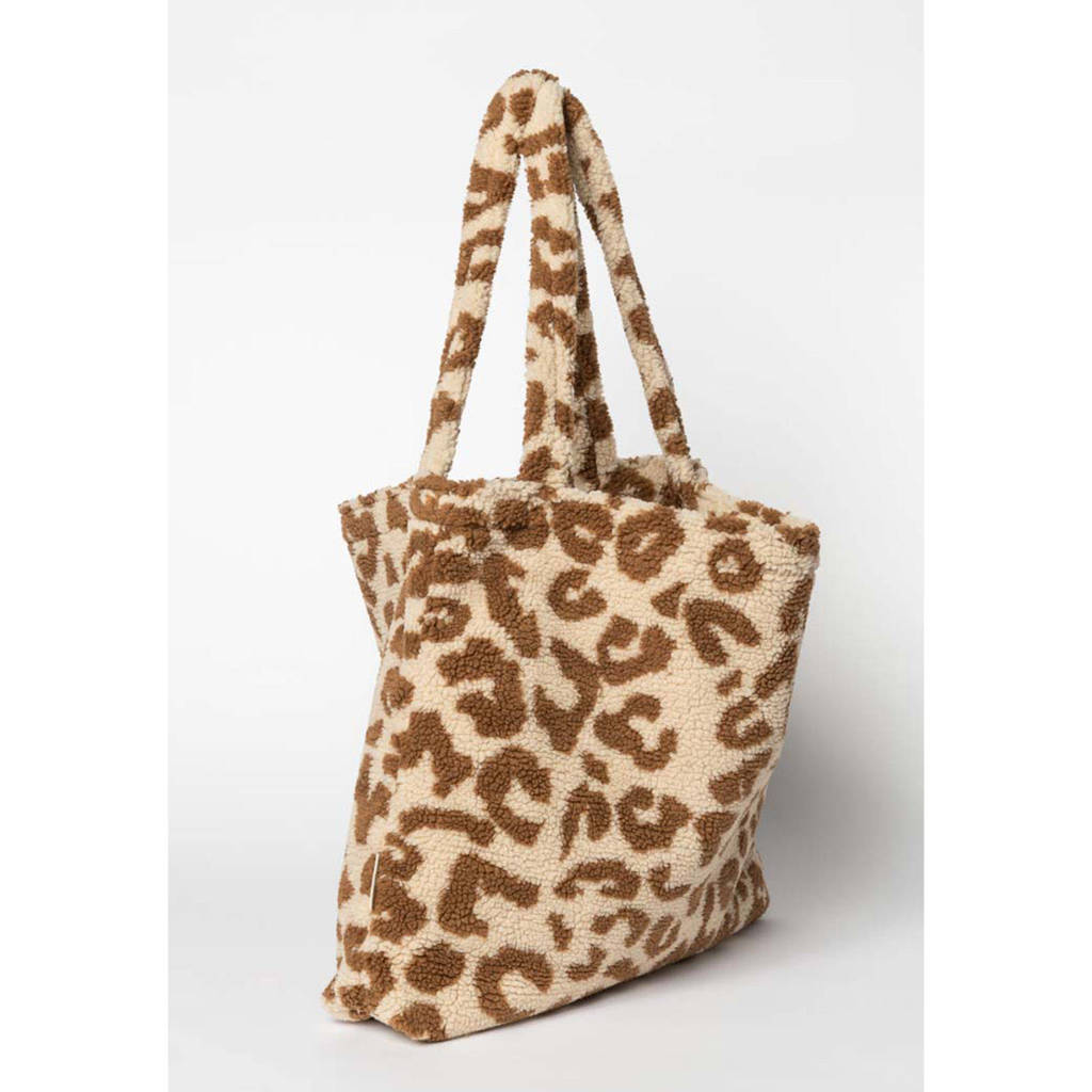 luiertas Leopard Teddy Mom Bag ecru/bruin