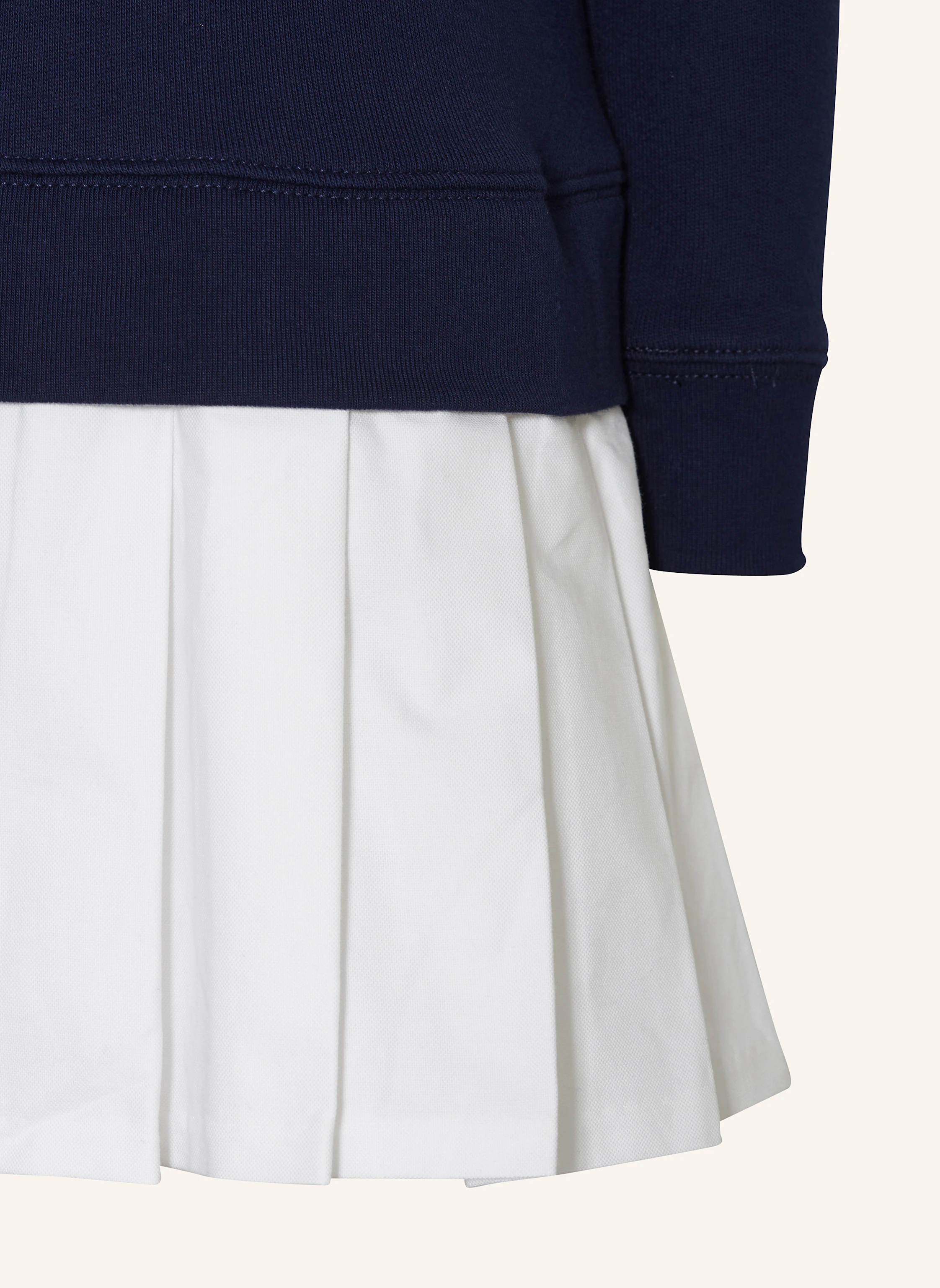 POLO RALPH LAUREN Kleid im Materialmix mit Rüschen