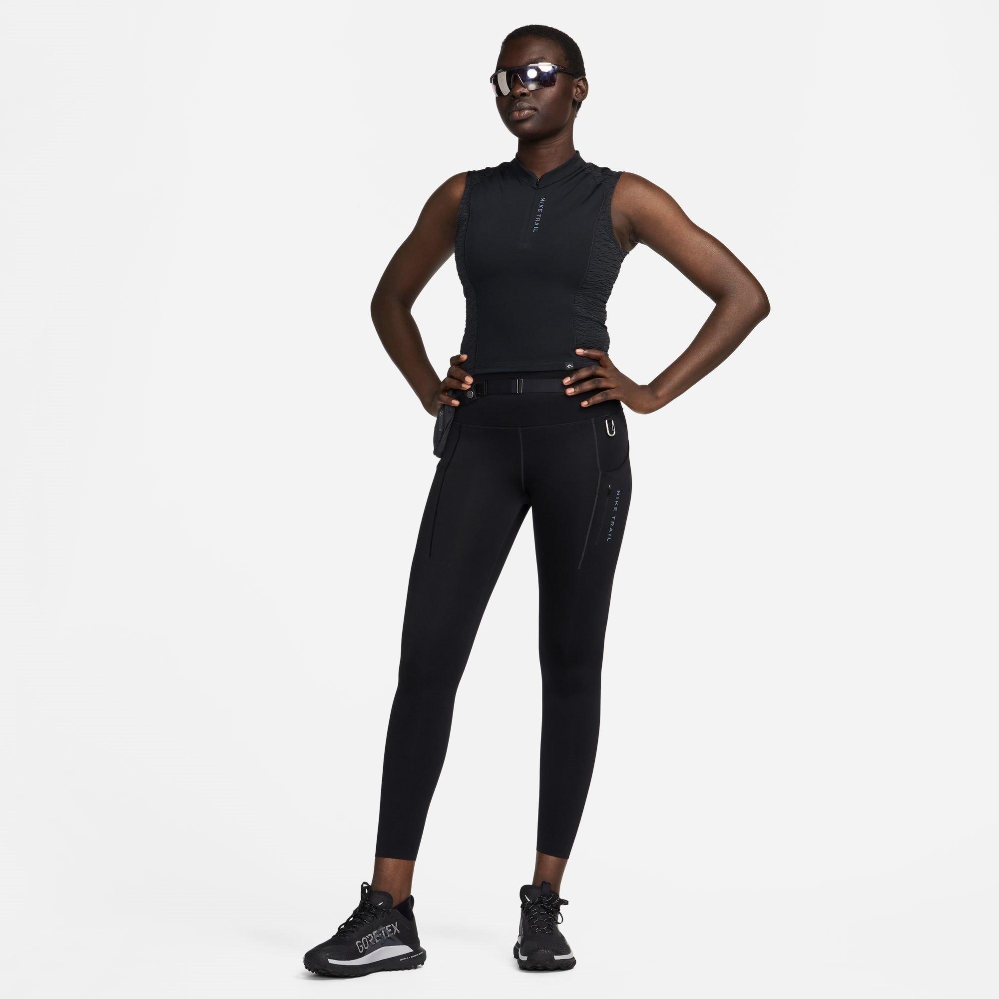 Nike Trail Womens Dri FIT 1 2 Zip Running Tank Top