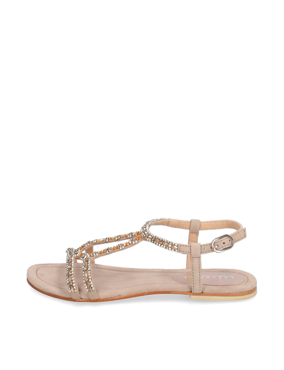 Veloursleder Sandale