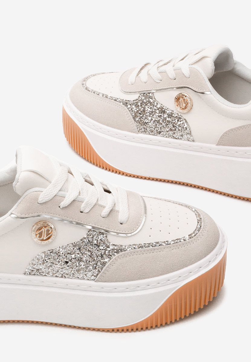 Baskets à plateforme beige Verlene