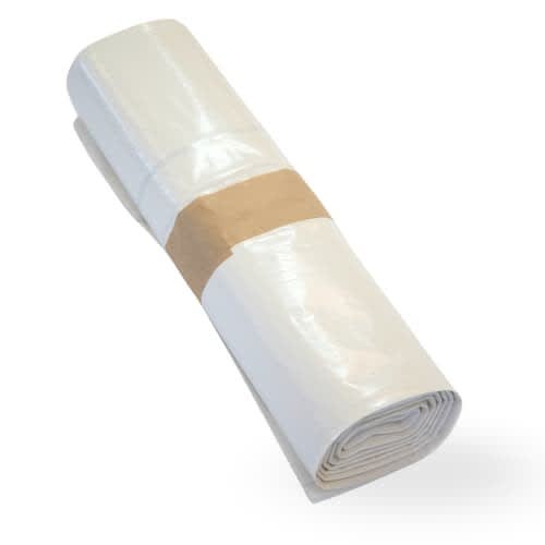 Sac plastique PE BD 130L transparent 28µm sans lien