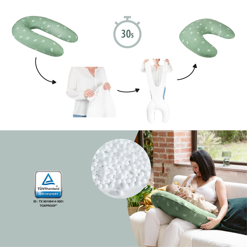Coussin d'allaitement 2 en 1 B.Love - Wind vert