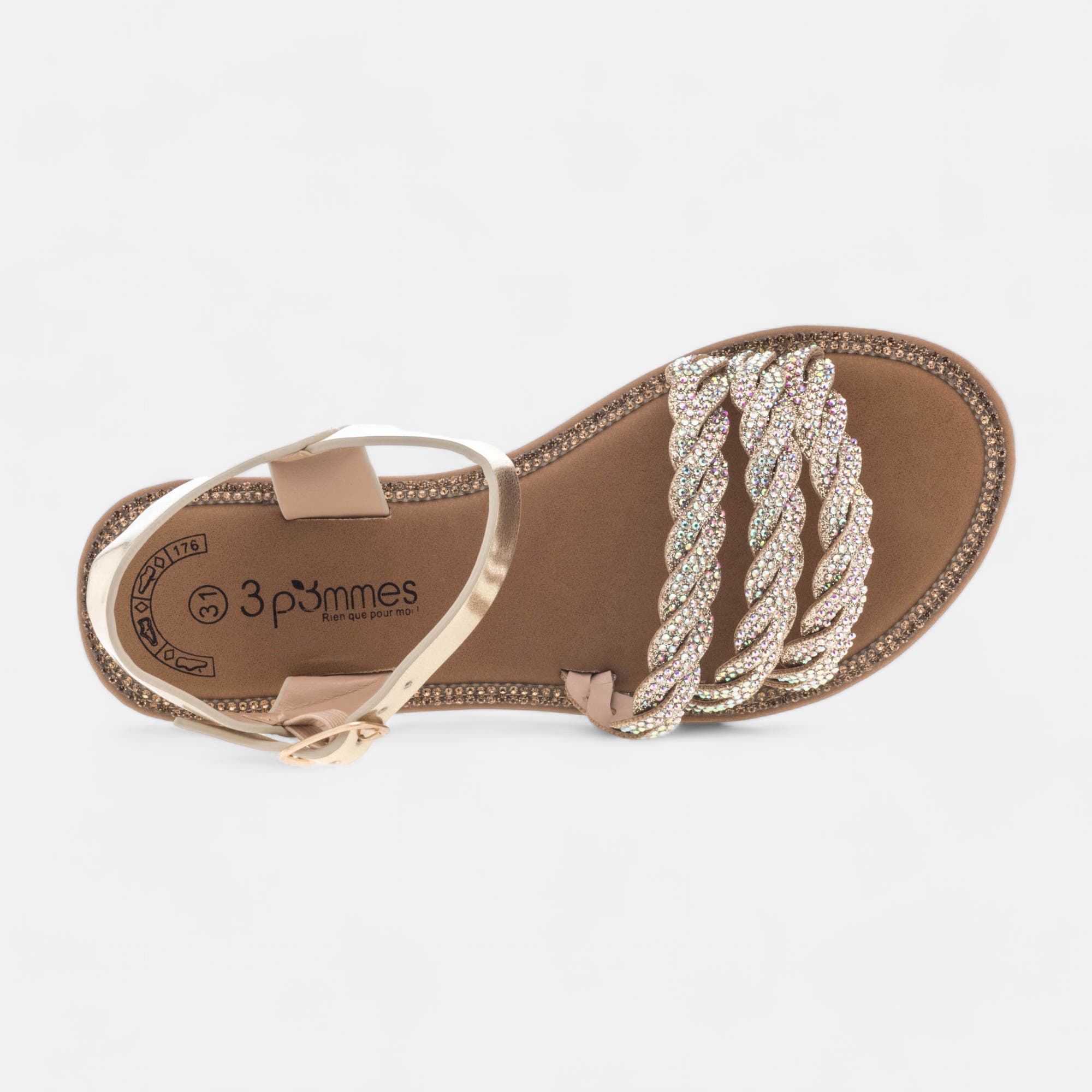 Nu-pieds Fille or