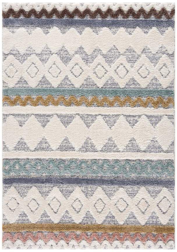 Carpet City Hochflor-Teppich »Focus 3013« rechteckig 20 mm Höhe Läufer, Boho, Hochtief-Muster/ 3D-Effekt, für Wohnzimmer, Schlafzimmer