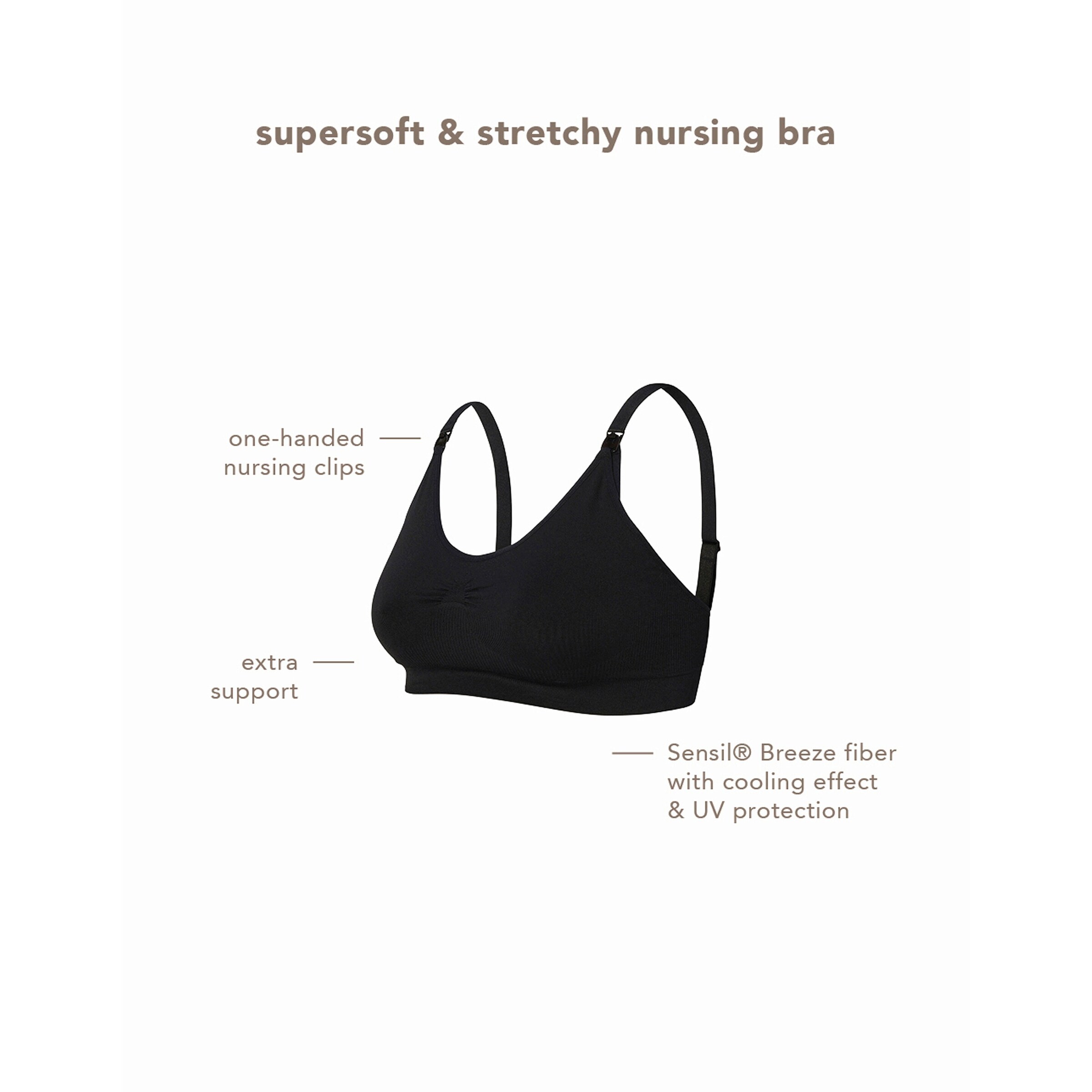 Noppies Umstands- und Still-BH Hura Seamless schwarz