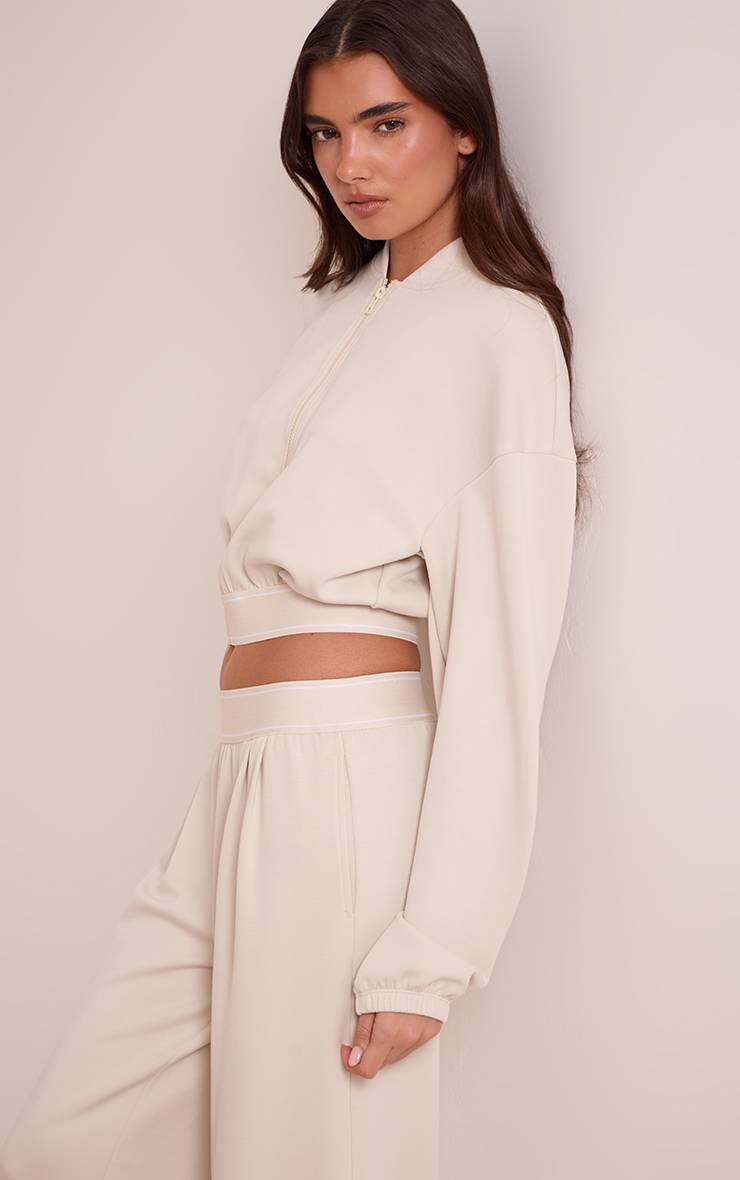 Avoine Veste Bomber Ultra Douce À Taille Élastiquée