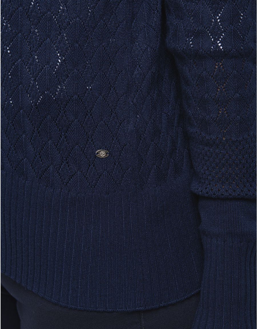 Gilet maille marine col V