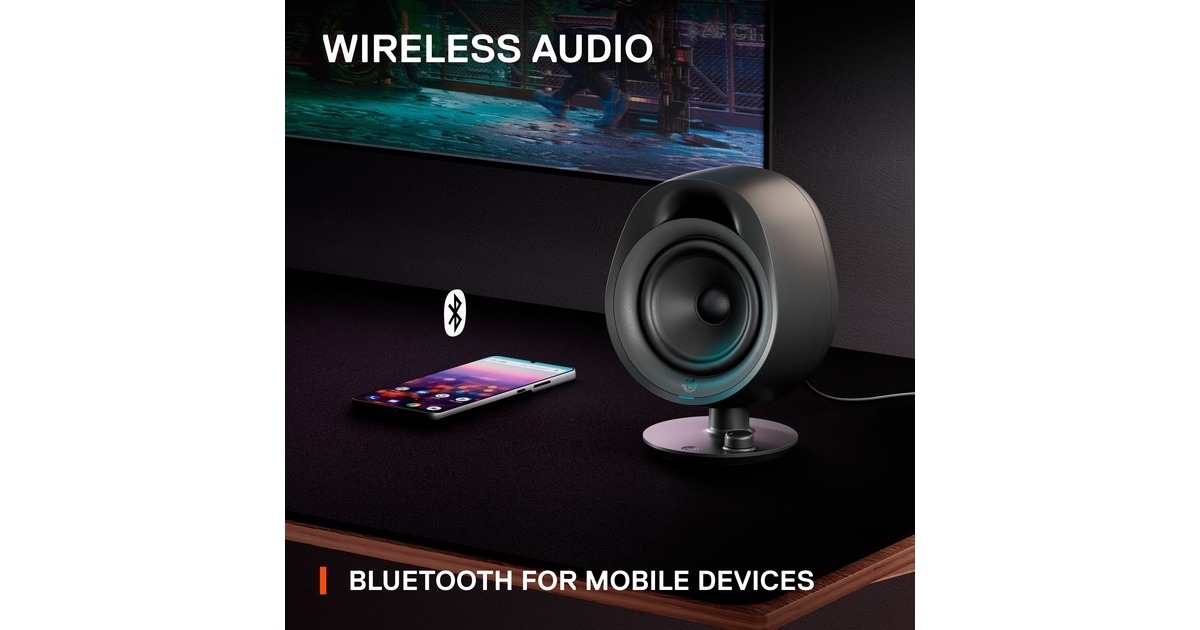 SteelSeriesArena 3 luidspreker  (Zwart, Bluetooth, 3.5 mm jack connector,)