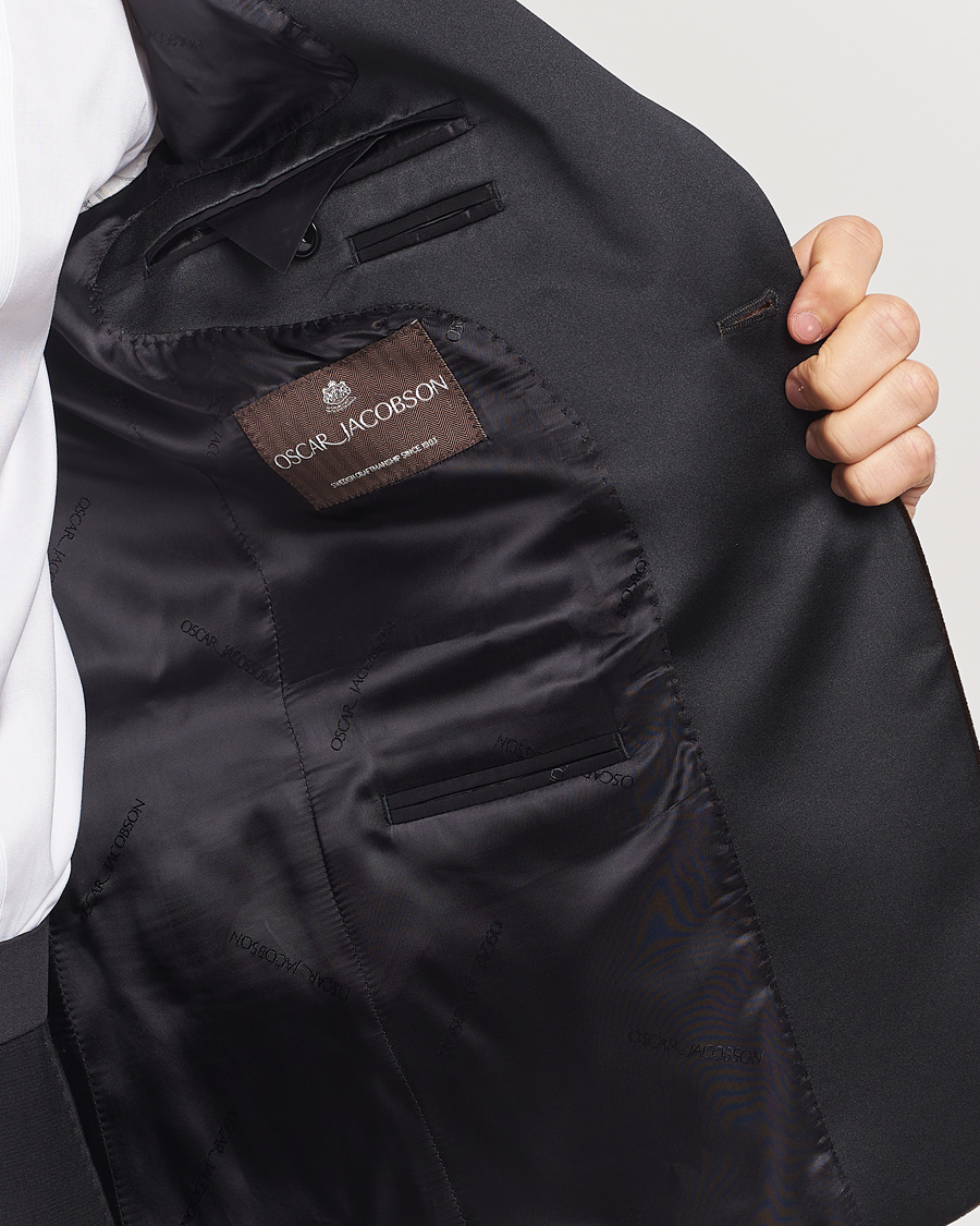 Oscar Jacobson Frampton Velvet Tuxedo Blazer Brown