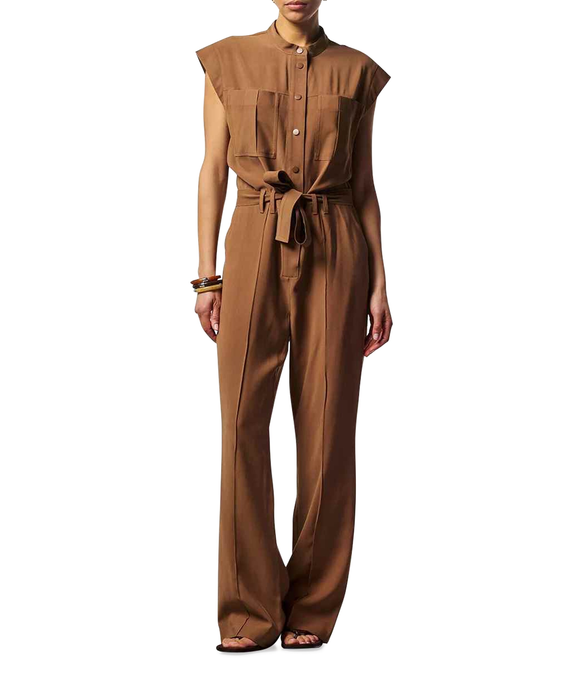 Aaiko LISANA TENCEL TEN 545 dames jumpsuit bruin