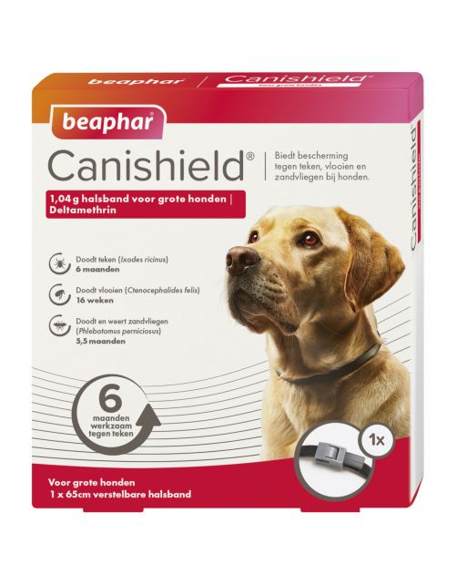 Beaphar Canishield Parasietenband Hond - Anti vlooien en tekenmiddel - per stuk Groot